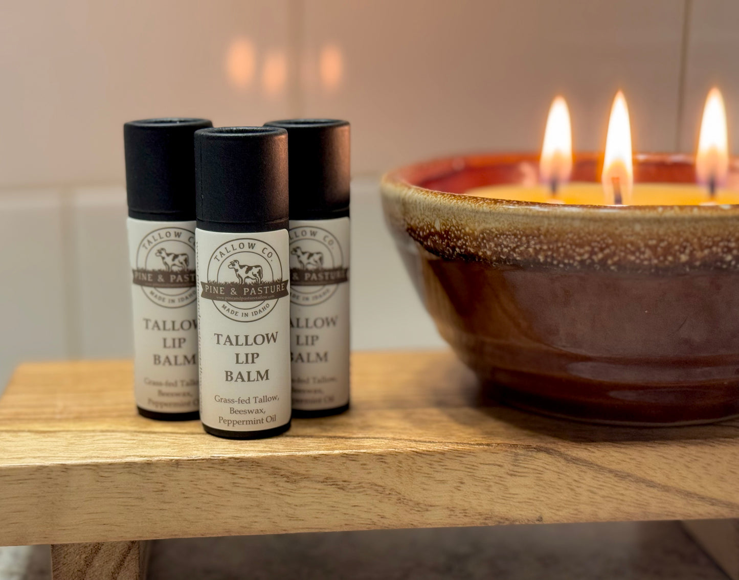 Grass-fed Tallow Peppermint Lip Balm